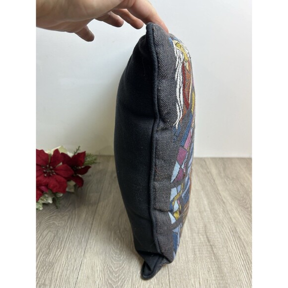 VTG Dakota Tapestry Pillow Nativity Decor Stained Glass Baby Jesus 16” - Picture 3 of 7